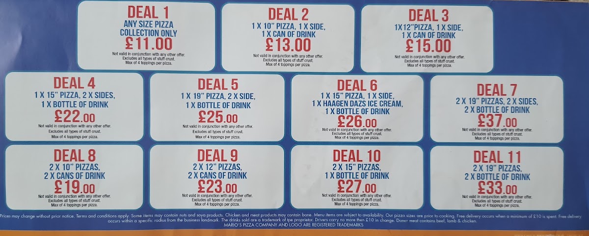 Mario’s Pizza Menu - Image 5
